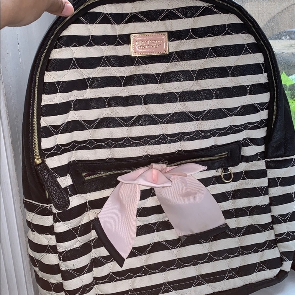 Betsey Johnson Black N’ White Backpack